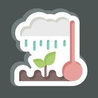 Sticker Climate. related to Agriculture symbol. simple design editable. simple illustration vector
