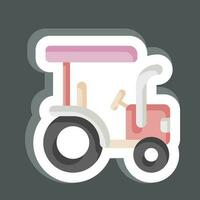 Sticker Tractor. related to Agriculture symbol. simple design editable. simple illustration vector