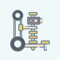 Icon Digger. related to Agriculture symbol. doodle style. simple design editable. simple illustration vector