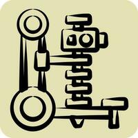 Icon Digger. related to Agriculture symbol. hand drawn style. simple design editable. simple illustration vector