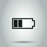 Battery level indicator. Vector illustration on gray background.