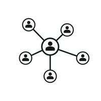 Network vector icon. People connection vector illustration.