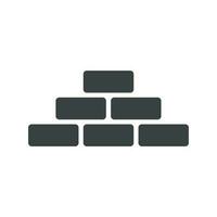 Wall brick icon in flat style isolated on white background. Wall symbol illustration. vector