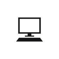 Computer vector illustration. Monitor flat icon.