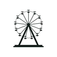 Ferris wheel vector icon. Carousel in park icon. Amusement ride illustration.