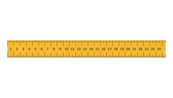 Yellow ruler. Instrument of measurement vector illustration.