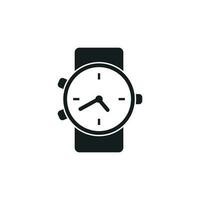 Watch vector icon. Clock flat illustration.