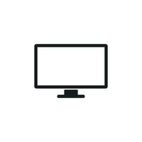 Computer vector illustration. Monitor flat icon. Tv symbol.