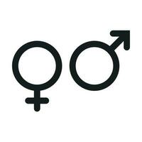 Gender sign vector icon. Men and women concept icon.