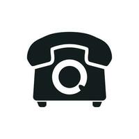 icono de vector de teléfono. ilustración de símbolo de teléfono vintage antiguo.