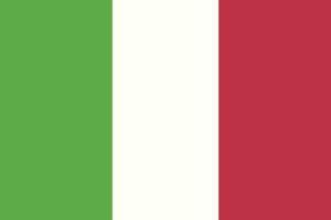 Italia bandera vector gratis bien abajo