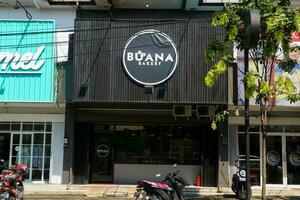 Wonosobo, Indonesia - April 5, 2023 - Buana bakery on Ahmad Yani street. Buana bakery sells various types of bread, cakes, and drinks photo