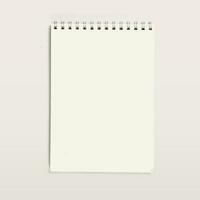 White notes small with flat lay concept isolated on white background. photo