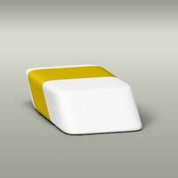 White rubber eraser isolated on grey background. photo