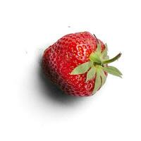 Fresh juicy strawberry isolated on the white background photo