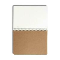 Brown eco notebook or scrapbook on white background for your asset design photo