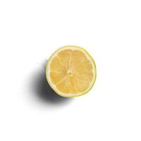 Fresh juicy lemon isolated on the white background photo