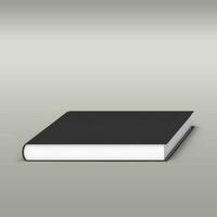 Big black organizer large book isolated on grey background. photo