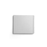 White eco notebook or scrapbook on white background for your asset design. photo