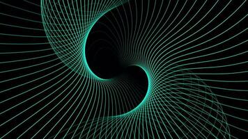 geometric line , Curvy and wavy lines pattern looping animation on black background video