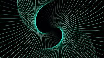 geometric line , Curvy and wavy lines pattern looping animation on black background video