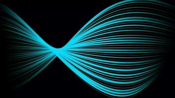 géométrique ligne , courbée et ondulé lignes modèle boucle animation sur noir Contexte video