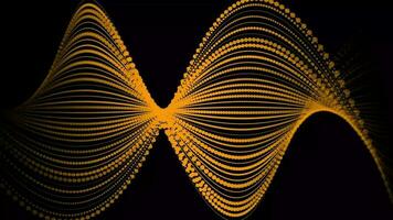 geometrico linea , formosa e ondulato Linee modello looping animazione su nero sfondo video