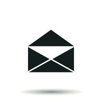 Mail envelope icon vector isolated on white background. Symbols of email flat vector illustration.