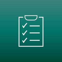To do list icon. Checklist, task list vector illustration in flat style. Reminder concept icon on green background.