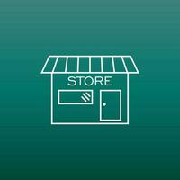 Store icon vector illustration in flat style. Shop symbol.