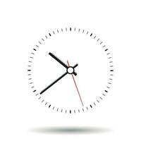 Clock icon vector illustration. Office clock on isolated background.