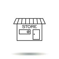 Store icon vector illustration in flat style. Shop symbol.