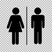 baño firmar icono. baños icono inodoro.unisex símbolo. vector hombre y mujer iconos