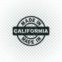 Made in California stamp. Vector illustration on isolated background