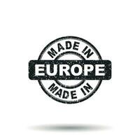 Made in Europe stamp. Vector illustration on white background