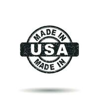 Made in USA stamp. Vector illustration on isolated background