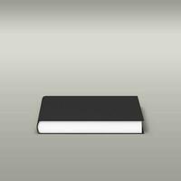 Big black organizer large book isolated on grey background. photo