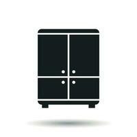Cupboard icon on white background. Modern flat pictogram for business, marketing, internet. Simple flat vector symbol for web site design.