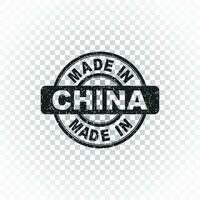 Made in China stamp. Vector illustration on isolated background
