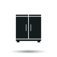 Cupboard icon on white background. Modern flat pictogram for business, marketing, internet. Simple flat vector symbol for web site design.