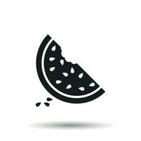 Watermelon icon. Juicy ripe fruit on white background vector