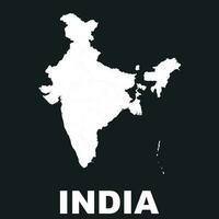 India map icon. Flat vector illustration. India sign symbol with on black background.