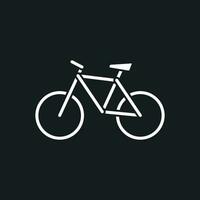 bicicleta icono en negro antecedentes. bicicleta vector ilustración en plano estilo. íconos para diseño, sitio web.