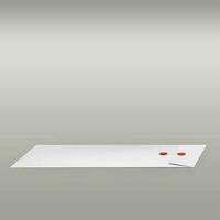 Blank white envelope mock up, ready to replace your design project. photo