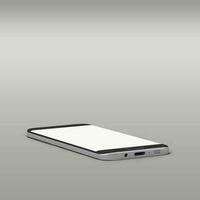 blanco blanco inteligente Los telefonos pantalla para tu Bosquejo proyecto aislado en gris antecedentes. foto