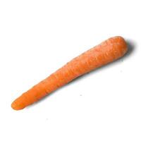 un pila de zanahorias aislado en un blanco antecedentes foto
