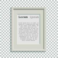 Realistic photo frame isolated on white background. Pictures frame vector illustration.