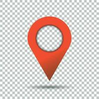 Pin icon vector. Location sign in flat style isolated on isolated background. Navigation map, gps concept. vector