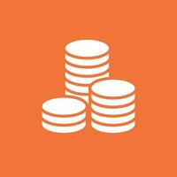 Coins stack vector illustration. Money stacked coins icon in flat style.