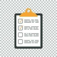 To do list icon. Checklist, task list vector illustration in flat style. Reminder concept icon on isolated background.